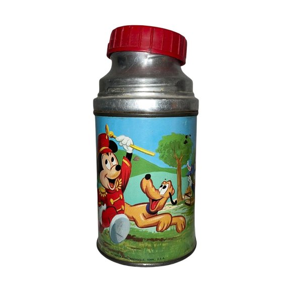 Aladdin Vintage 1950's Lunchbox Beverage Container Mickey Mouse Club Half Pint - Picture 2 of 9